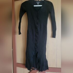 Club Monaco Black Long Sleeve Knit Dress